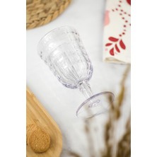 Bezos Allegra Şeffaf 6’lı Kadeh Bardak Seti 750 ml Akrilik Malzeme - Cam Değildir Kırılmaya Dayanıklı