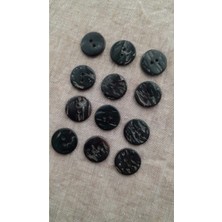 İleri Europe Doğal Siyah Hakiki Inci Midye Kabugu   Sedef Düğme -14 mm 12 Adet