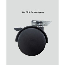 Zero Land Aconcept Kilitli Mobilya Ayağı 6 cm 4’lü Set Zemin Korumalı