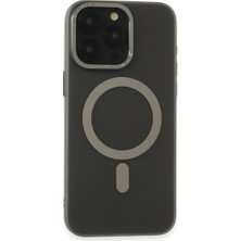 iPhone 15 Pro Max Kılıf Lodos Magneticsafe Mat Kapak - Titan Gri