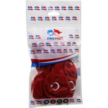 Veraura Lifestyle Türk Bayrağı Desenli Balon - 10'lu Paket