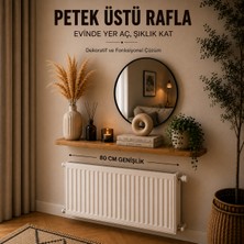 Atlanta Home Linea 80CM Petek Üstü Raf Dekoratif Radyatör Rafı Duvar Rafı Ahşap Raf
