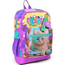 Minosso Kedi Desenli Kız Çocuk Ilkokul Sırt Çantası 1001