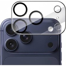 Happy Trend iPhone 17 Pro Uyumlu Full Kamera Lens Koruyucu Darbe Dayanıklı Temperli Cam Tam Koruyucu Hd Şeffaf K