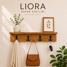 Atlanta Home Liora Duvar Askılığı 60 cm | Dekoratif Duvar Askısı | Antre Koridor Banyo ve Mutfak Askılığı