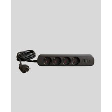 Zero Land Aconcept Akım Korumalı Çoklu Priz 4’lü 2 USB 1 Type-C 2500W Güçlü Tasarım