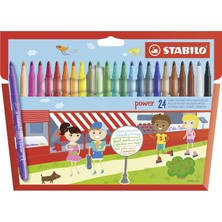Stabilo Stabılo Power - Keçe Uçlu Kalemi - 24'lü Paket - Çeşitli Renkler