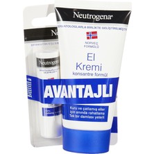 Neutrogena Parfümlü El Kremi 75 ml + Dudak Kremi Spf 20 (4,8 G) — Parfümlü Onarıcı El Kremi — Kuru D