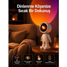 Epilons 180 Derece Dönebilen Astronot Masa ve Gece Lambası Projektör