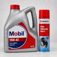 Mobil Motor Yağı 10W-40 4 Litre + Würth Balata Spreyi 500 ml
