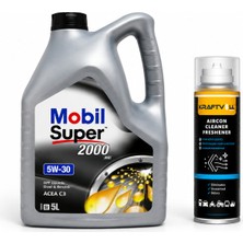 Mobil Süper 2000 Xe Acea C3 5W-30 Dpf Motor Yağı 5 Litre + Klima Bombası 200 ml