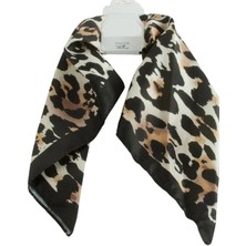 Bijuteri Net Leopar Desenli Zr Saten Fular 50*50 cm