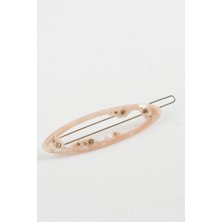 Bijuteri Net Oval Taşlı Klipsli Toka