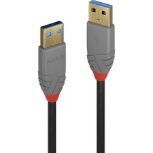 Lindy LIN-36754 5 mt USB 3.2 A To USB 3.2 A 5gbps Anthra Lien USB Kablosu