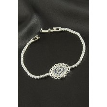Bijuteri Net Çiçek Zirkon Taşlı Çocuk Bileklik 16 cm