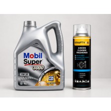 Mobil Süper 3000 0W-20 Tam Sentetik Motor Yağı 4 Litre + Klima Bombası 200 ml