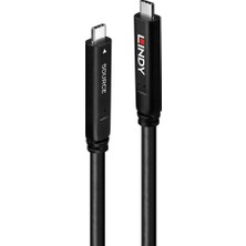 Lindy LIN-43398 10 mt USB Type C 3.2 To Dp 5gbps-V1.4 Fiber Optic Hybrid Kablo