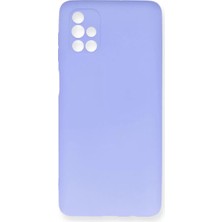 Aslanoğlu Store Newface Samsung Galaxy M51 Kılıf First Silikon - Lila
