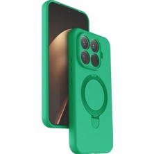 Zenviaa Xiaomi Mi 15T Pro Regal Magsafe Standlı Kapak - Yeşil ZENVIAA365423