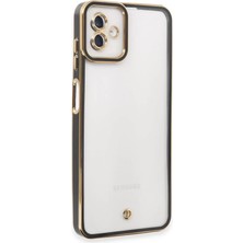 Aslanoğlu Store Newface Samsung Galaxy A04 Kılıf Liva Lens Silikon - Siyah
