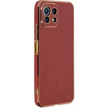 Aslanoğlu Store Newface Xiaomi Mi 11 Lite Kılıf Volet Silikon - Kırmızı