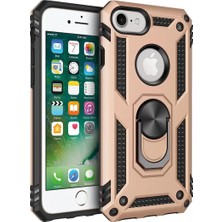 Aslanoğlu Store Newface Apple Iphone 7 Kılıf Sofya Yüzüklü Silikon Kapak - Gold