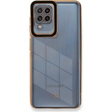 Aslanoğlu Store Newface Samsung Galaxy A22 Kılıf Liva Lens Silikon - Siyah