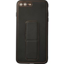 Aslanoğlu Store Newface Apple Iphone 7 Plus Kılıf Coco Deri Standlı Kapak - Siyah