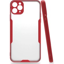 Aslanoğlu Store Newface Apple Iphone 11 Pro Kılıf Platin Silikon - Kırmızı