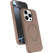 Zenviaa Apple Iphone 15 Pro Max Regal Magsafe Standlı Kapak - Çöl Titanyum ZENVIAA365423