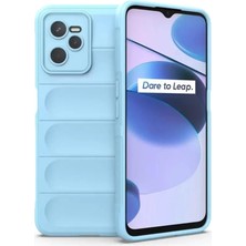 Aslanoğlu Store Newface Realme C35 Kılıf Optimum Silikon - Sky Blue