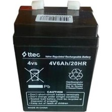 Ttec Plus Ttec 4V 6AH Bakımsız Kuru Akü Işıldak Fener Akü (Kdo)