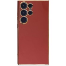 Aslanoğlu Store Newface Samsung Galaxy S23 Ultra Kılıf Volet Silikon - Kırmızı