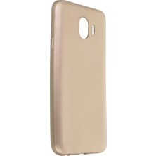 Aslanoğlu Store Newface Samsung Galaxy J4 Kılıf First Silikon - Gold