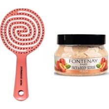 Hsc Bilişim Fontenay Profesyonel 3 Boyutlu Saçfırçası+Face&body Peeling Scrub Yüz Maskesi Şeftali 350ML 2'li Se