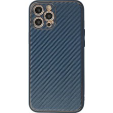 Aslanoğlu Store Newface Apple Iphone 12 Pro Kılıf Coco Karbon Silikon - Mavi