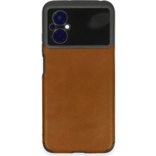 Aslanoğlu Store Newface Xiaomi Poco M5 Kılıf Loop Deri Silikon - Kahverengi