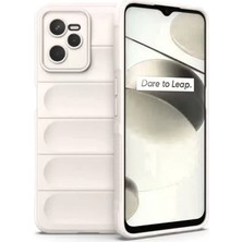 Aslanoğlu Store Newface Realme C35 Kılıf Optimum Silikon - Krem