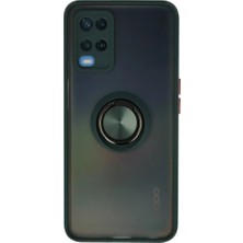 Aslanoğlu Store Newface Oppo A54 4g Kılıf Montreal Yüzüklü Silikon Kapak - Yeşil