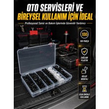 Aslanoğlu Store Mey Ithalat® Araç Kapı Döşemesi ve Tampon Klipsi Seti Universal Plastik Sabitleme Klipsi 100 Parça