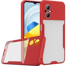 Aslanoğlu Store Newface Xiaomi Poco M5 Kılıf Platin Silikon - Kırmızı