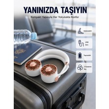 Motto Ticaret Mey Ithalat® USB Şarjlı Katlanabilir Mini Boyun Fanı 1–3 Saat Kullanım
