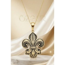 Özgür Takı 925 Ayar Gümüş Isimli Fleur De Lis Zambak Kolye