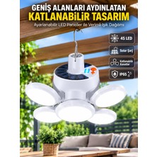 Mey Ithalat® Solar Enerjili Katlanabilir LED Kamp ve Bahçe Lambası