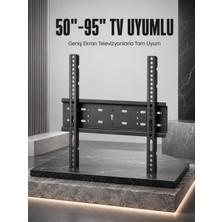 Nemere Tv Duvar Askı Aparatı 50-95 Inç Uyumlu Güvenli Sabit Montaj