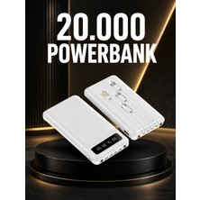 ENCO Mey Ithalat® 20.000MAH Pd Powerbank LED Işık LCD Ekran Dahili Kablo Çoklu Giriş Yeni Nesil