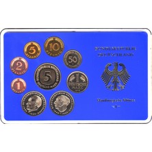 Banknoting Almanya 1976 J Darphane Seti 9 Adet Pfennıg ve Mark. Orijinal Kitinde Çil. 26.000 Üretilmiştir.