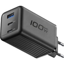 Cellularline Cellularlıne Gan 3 Portlu 100W Duvar Şarj Cihazı - Siyah