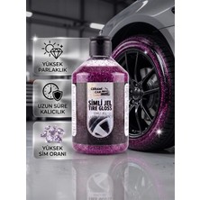 Ceramicar Custom Pembe Simli Jel Lastik Parlatıcı - Yüksek Sim Oranı - Ultra Islak Görünüm - Uzun Süre Kalıcılık