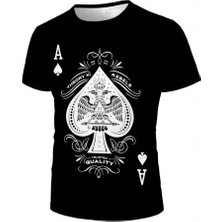 Pomeya  Erkekkısa Kollu Yuvarlak Yaka Desenli Viskon T-Shirt